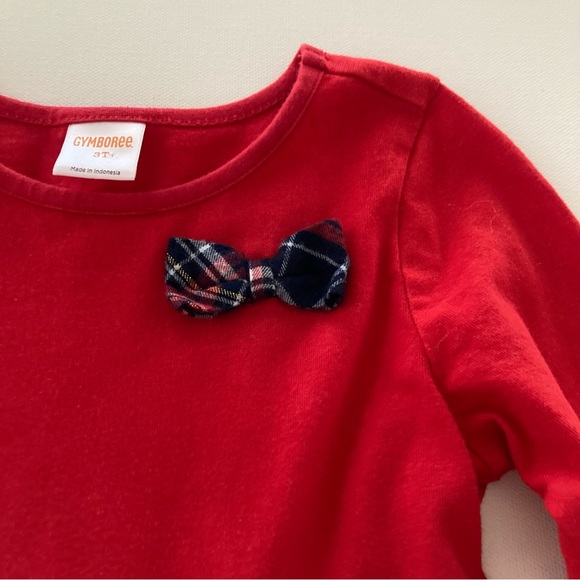 Gymboree 3T Toddlers Girl Holiday Christmas Red Plaid Dress - Picture 6 of 7